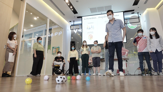 Participants demonstrate the sports activities 