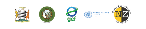 GRZ, DNPW, GEF, UN Zambia, and New Zambian Innovations Logos